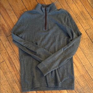 Joseph Abboud Quarter Zip Gray Pull Over